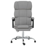 Reclining Office Chair Light Grey Fabric 349798