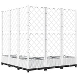 Garden Planter with Trellis White 120x120x121.5 cm PP 153287