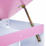 287447 Children Drawing Study Desk Tiltable Pink and White