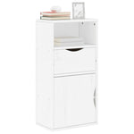 ZNTS Side Cabinet with Drawer ODDA White 40x24x79 cm Solid Wood Pine 4103600