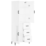 Highboard White 69.5x34x180 cm Engineered Wood 3195955