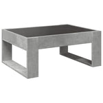 ZNTS Coffee Table with Infinity LED Concrete Grey 70x53x30 cm 847633