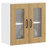 Kitchen Wall Cabinet with Glass Door Kalmar Artisan Oak Engineered Wood 853676