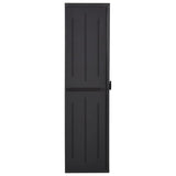 Garden Storage Cabinet Black 65x45x172 cm PP Rattan 151238
