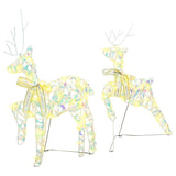 LED Reindeers 4 pcs 80 LEDs Multicoulur 44 x 18 x 65.5 cm PET 3399386