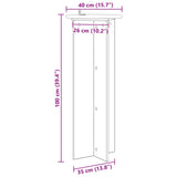 Plant Stand 2 pcs Black 40 x 100 cm Engineered Wood 899691
