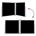 Retractable Side Awning Black 100x600 cm 48442