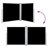 Retractable Side Awning Black 100x600 cm 48442