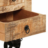 Coffee Table Rough Mango Wood 70x70x40 cm 243979