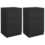 Bedside Cabinets 2 pcs Black 40x36x65 cm 811271