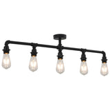 Ceiling Lamp Black 5 x E27 Bulbs 281629