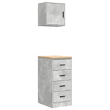 Garage Cabinets 2 pcs Concrete Grey Engineered Wood 3328326