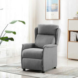Recliner Chair Light Grey 66.5 x 94 x 101.5 cm Polyester 340152