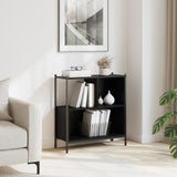 Bookcase Black 72x28x77,5 cm Engineered Wood 838878