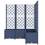 Garden Planter with Trellis Blue Grey 120x120x136 cm PP 318257