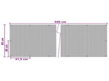 Balcony Screen with Eyelets Black 42032652