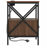 Bedside Cabinet Brown Oak 41.5 x 40.5 x 55 cm Engineered Wood 859558