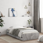 Bed Frame with Drawers without Mattress Concrete Grey 90x190 cm Single 3207325