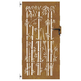 Garden Gate 85 x 200 cm Powder-coated steel Black Lockable 153237