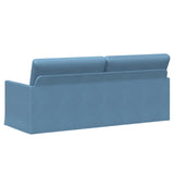 3 Seater Sofa Blue 190 x 81 x 82 cm Corduroy Fabric 42041136