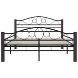 ZNTS Bed Frame without Mattress Black Metal 120x200 cm 285292