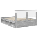 Bed Frame Grey Sonoma 160 x 200 cm Engineered wood 3407855