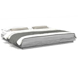 Bed Frame without Mattress Grey Sonoma 180x200 cm Super King 3281173