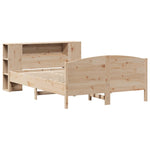 ZNTS Bookcase Bed without Mattress 135x190cm Solid Wood Pine 3323074