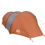 Camping Tent Tunnel 4-Person Orange Waterproof 94396