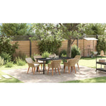 Garden Dining Set with Cushion 7 pcs Beige Poly Rattan 3261703