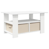 Coffee Table with Drawer White 77 x 55 x 42 cm Engineered Wood 8000412
