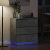 Bedside Cabinet Concrete Grey 71 x 34.5 x 75 cm Engineered wood 869637