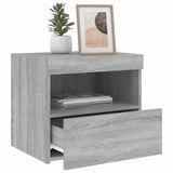 Bedside Cabinets with LED Lights 2 pcs Grey Sonoma 50x40x45 cm 836774