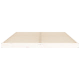 Bed Frame without Mattress White 140x200 cm Solid Wood Pine 823445