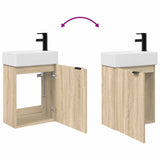 Bathroom Vanity Unit with Tap Sonoma Oak 45.5 x 22.5 x 84 cm 889435