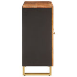 Side Cabinet Brown and Black 90x33.5x75 cm Solid Wood Mango 356811