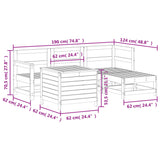 ZNTS 5 Piece Garden Sofa Set Impregnated Wood Pine 3250503