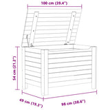 Storage Box with Lid RANA White 100x49x54 cm Solid Wood Pine 4002324