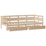 Daybed with Drawers without Mattress 80x200 cm Solid Wood 3302116