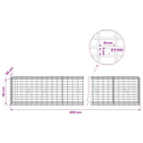 Gabion with 5 mm Wire and 5x10 cm Mesh 450x30x50 cm 3464619