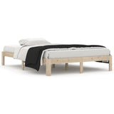 Bed Frame without Mattress Solid Wood Pine 140x200cm 810365