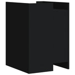 ZNTS Bedside Cabinet Black 45x50x65 cm Engineered Wood 848305