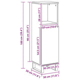 Bathroom Cabinet Artisan Oak 30x30x100 cm Engineered Wood 857212