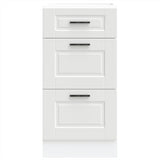 ZNTS Kitchen Base Cabinet Porto White Engineered Wood 854220