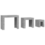 Nesting Coffee Tables 3 pcs Concrete Grey Engineered Wood 808544