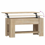 Coffee Table Sonoma Oak 101x49x52 cm Engineered Wood 809704