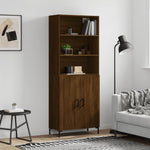 Highboard Brown Oak 69.5x34x180 cm Engineered Wood 3189260