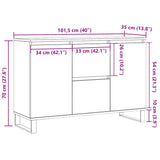 Sideboard Sonoma Oak 101.5x35x70 cm Engineered Wood 827215