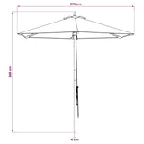 Garden Parasol 270 x 248 cm Solid Eucalyptus Wood Anthracite 42041409