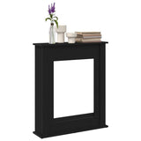 Fireplace Surround Black Oak 75x20x87.5 cm Engineered Wood 865983